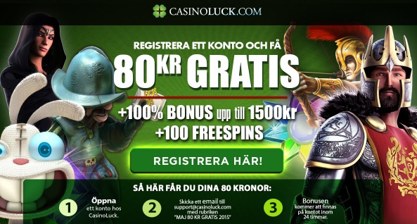 100 kr gratis CasinoLuck