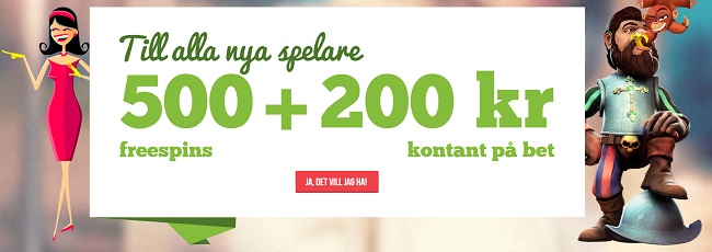 500 free spins och 200 kr gratis odds bonus hos Paf
